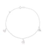 Pulseira Corações Origami Prata 925