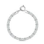 Pulseira Pipoca Fecho Bóia 7mm Prata 925