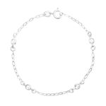 Pulseira Zircônias Cristais Tiffany Prata 925