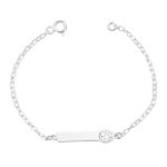 Pulseira Infantil Plaquinha Bola Prata 925