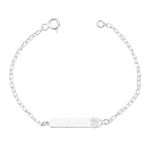 Pulseira Infantil Plaquinha Disney Prata 925