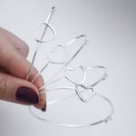 Bracelete Liso Coração Prata 925