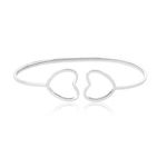 Bracelete Corações Vazados Prata 925