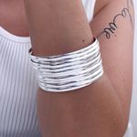 Bracelete Abaulado Fechado 4mm Prata 925