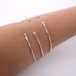 Bracelete Ondulado Aberto Prata 925