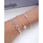 Pulseira Trevos Lisos Prata 925