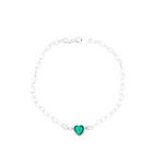 Pulseira Love Coração Único 6mm Prata 925