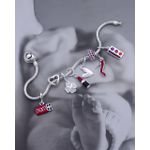 Pulseira Berloque Fecho Coração Liso Prata 925