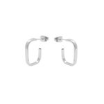 Brinco Argola Fio Triângulo G 2,5cm Prata 925 