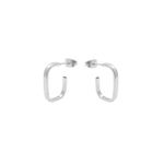 Brinco Argola Fio Triângulo M 2,1cm Prata 925
