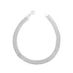 Pulseira Malha Pipoca 9mm Prata 925