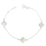 Pulseira Trevos Madrepérola Prata 925