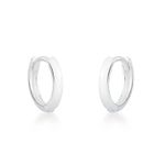 Brinco Argolinha Lisa Duda G 1,2cm Prata 925