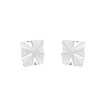Brinco Orgânico Quadrado Liso 1,2cm Prata 925