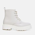 Bota Feminina Coturno Lecas Tratorada Off White