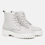 Bota Feminina Coturno Lecas Tratorada Off White