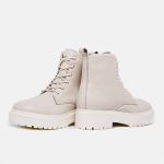 Bota Feminina Coturno Lecas Tratorada Off White