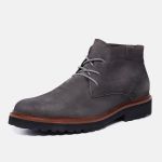 Bota Lecas Premium Nobuk Cinza