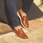 Sapato Casual Masculino Em Couro Premium Lecas