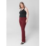 Calça Paris Marsala Cotton Collor Malha Flare