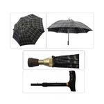 Bengala em T com Guarda-chuva Acoplado