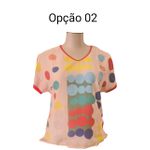 Blusa M.Fatorial Crepe Costas de Malha Tamanho M