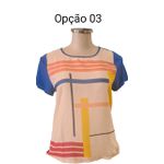 Blusa M.Fatorial Crepe Costas de Malha Tamanho M