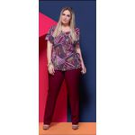 Calça Sarja Feminina Program Plus Size Marsala