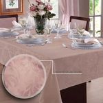 Toalha de Mesa Jacquard Adamascado Rose