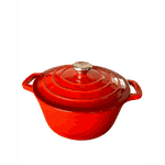 Panela de Ferro Fundido Esmaltada 24 cm + BRINDE 