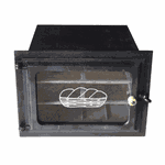 Forno de Ferro Fundido Grande Frente de Vidro 50 X 47 X 33 cm