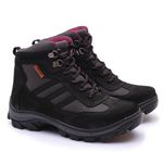 Bota coturno de segurança EPI´s em Couro ref. Ruger Preto 