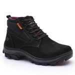 Bota coturno de segurança EPI´s em Couro ref. Duster Preto