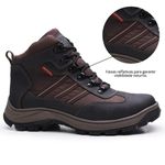 Bota coturno de segurança EPI´s em Couro ref. Fall Café