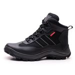 Bota coturno de segurança EPI´s em Couro ref. Fall Preto