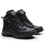 Bota coturno de segurança EPI´s em Couro ref. Fall Preto