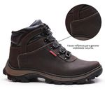 Bota coturno de segurança EPI´s em Couro ref. Otan Café