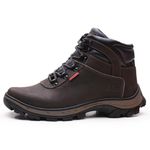 Bota coturno de segurança EPI´s em Couro ref. Otan Café