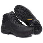 Bota coturno de segurança EPI´s em Couro ref. Enter Preto