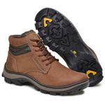 Bota coturno de segurança EPI´s em Couro ref. Safe Cravo