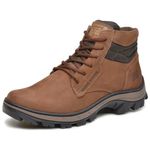 Bota coturno de segurança EPI´s em Couro ref. Safe Cravo