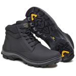 Bota coturno de segurança EPI´s em Couro ref. Force Preto 