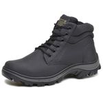 Bota coturno de segurança EPI´s em Couro ref. Force Preto 