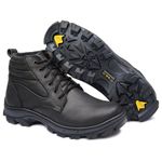 Bota coturno de segurança EPI´s em Couro ref. Picker Preto