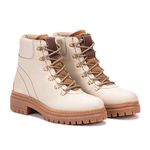  Bota Coturno Feminino Alba Creme 
