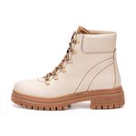  Bota Coturno Feminino Alba Creme 