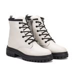  Bota Coturno Feminino Zara Off-white