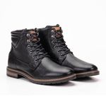 Bota casual em couro Aston Preto