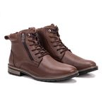 Bota casual em couro Dante Castanho 
