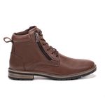 Bota casual em couro Dante Castanho 